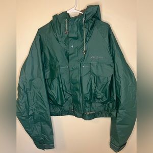 VTG Columbia Sportswear Green Rain Coat